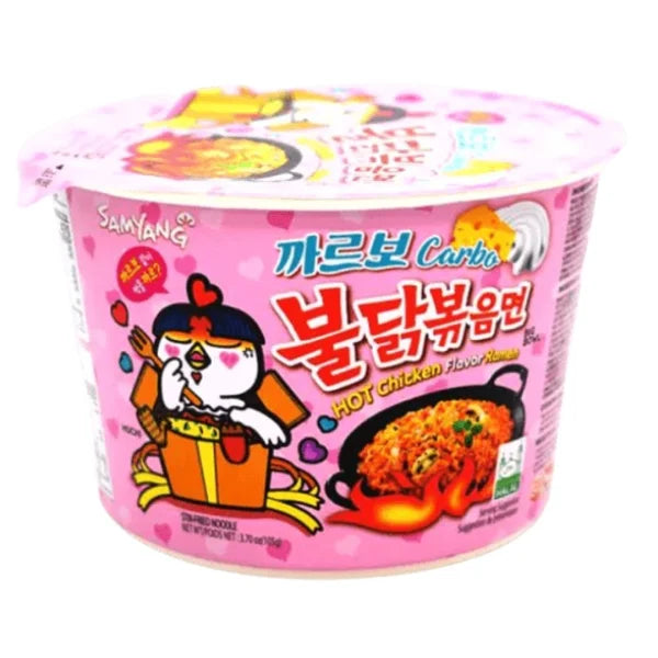 Lámen Coreano Samyang Buldak Carbo Cup 105g – Sabor Hot Chicken Carbonara