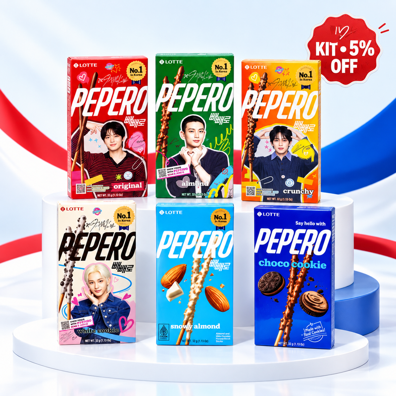 Kit Pepero completo com 6 sabores